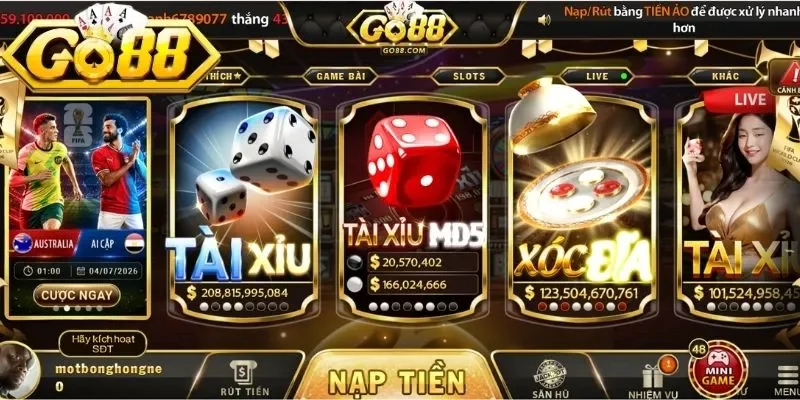 Hệ thống tài xỉu Go88 được săn đón nhiều